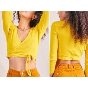 Big Bud Press Wrap Crop Top | 3XL/4XL | Yellow